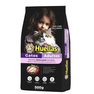 4 Huellas Gatos Adultos x 0,5 Kg.